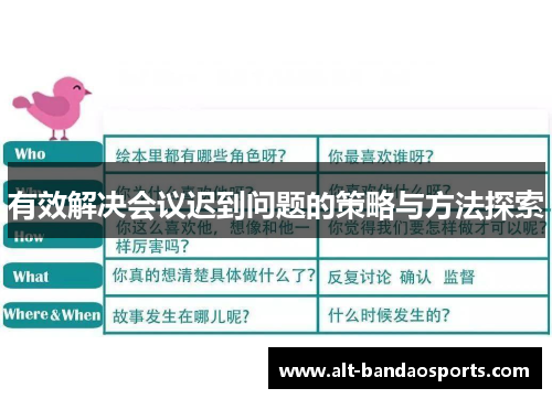 有效解决会议迟到问题的策略与方法探索